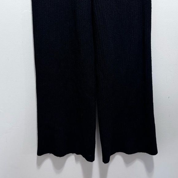 Kate Hewko Black Knit Wide Leg Wool Blend Pants Size Medium Large - Picture 4 of 12